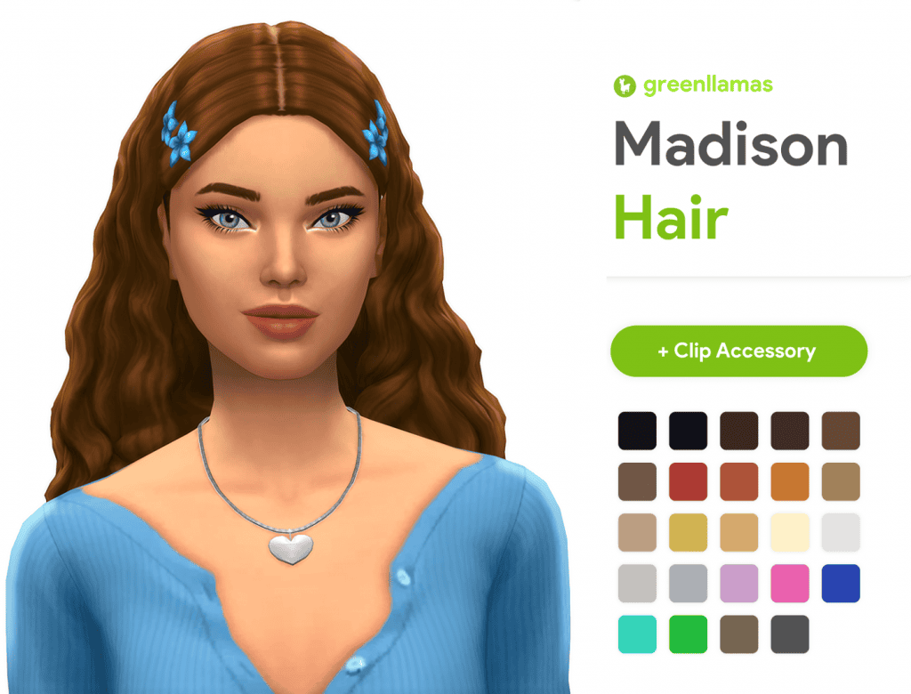 Sims 4 Y2K Curly Hair CC