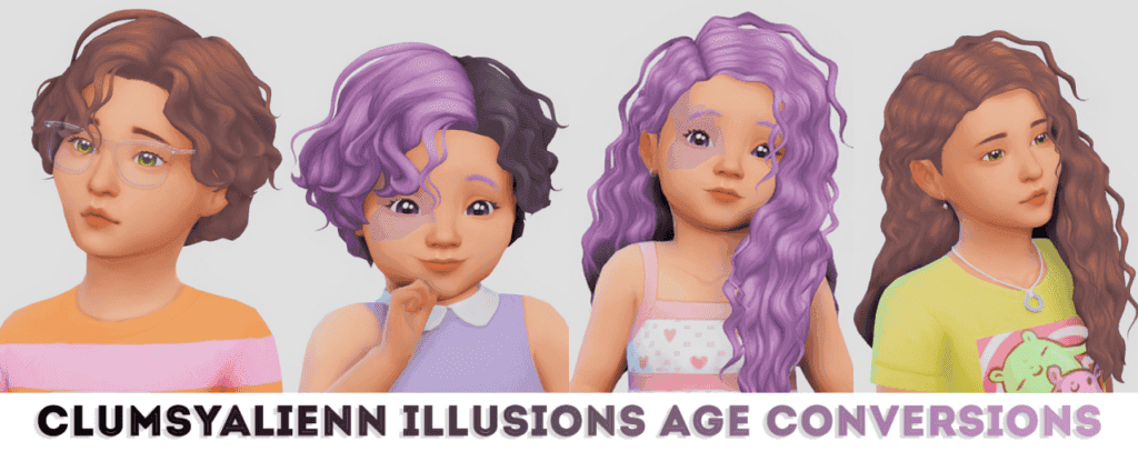 Sims 4 Kids CC Curly Hair