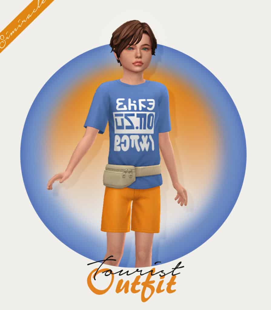Sims 4 Kids Tourist Outfit