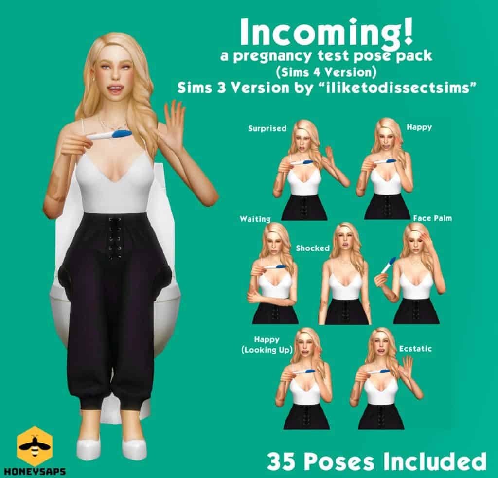Sims 4 Pregnancy Test Pose Pack