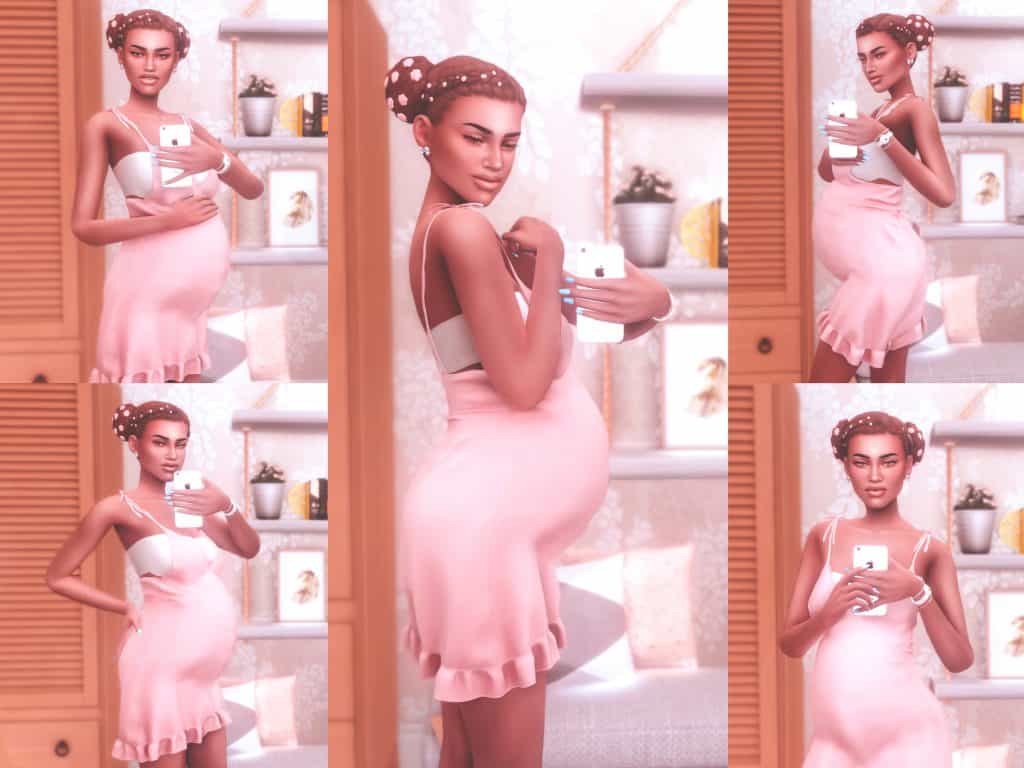 Sims 4 Selfies Pregnancy Pose Pack