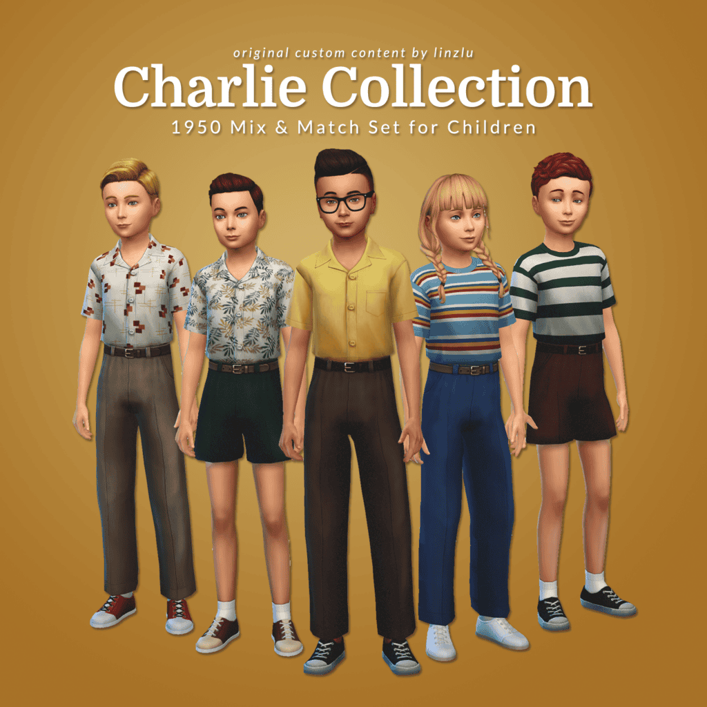Sims 4 50s CC Kids Collection