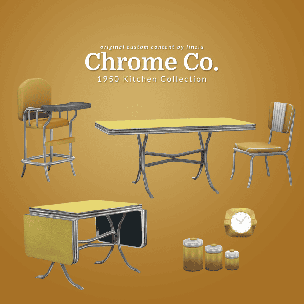 Sims 4 1950s Kitchen Collection