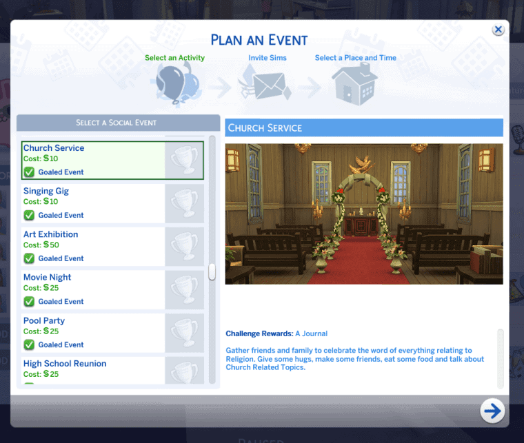 Sims 4 Church Event Mod