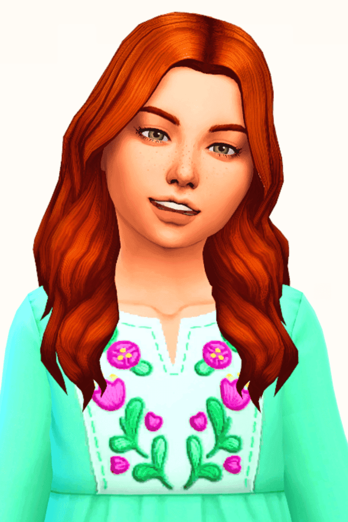 Sims 4 Long Kids Hair CC