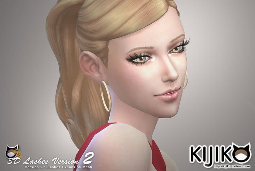 Sims 4 Kijiko Eyelashes Version 2