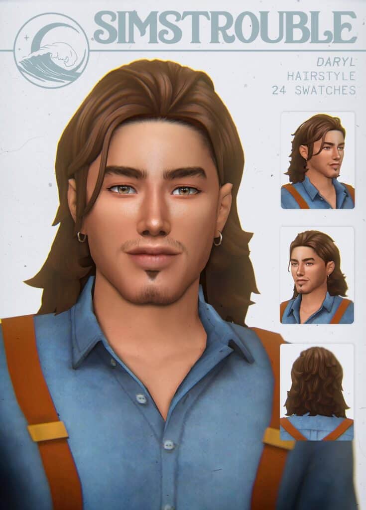 Sims 4 Male Long Hair CC