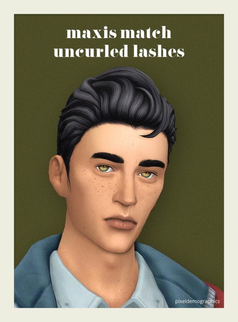 Sims 4 Maxis Match Uncurled Lashes