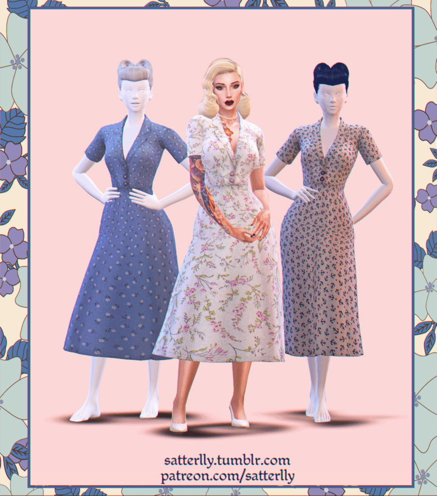 Sims 4 Retro Housewife Dress