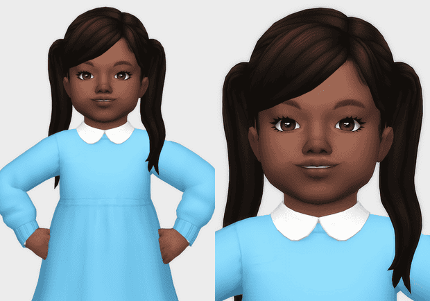 Sims 4 Toddler CC PigTails