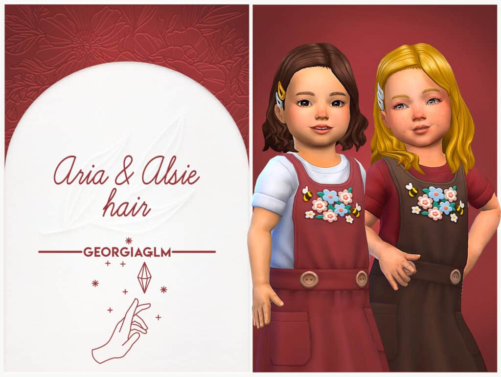 Sims 4 Toddler Hair CC Set
