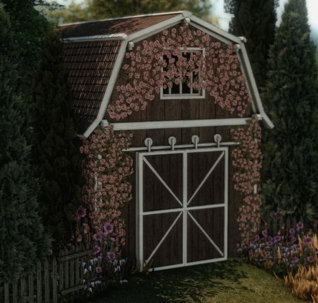 Rustic Cottagecore CC Animal Shed