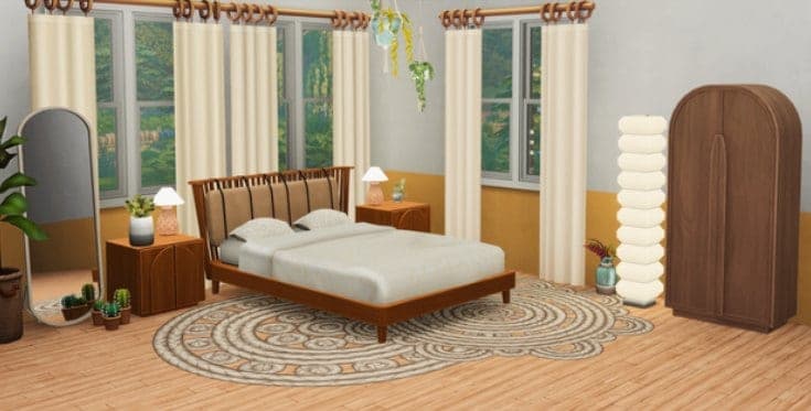 Blockhouse Sims 4 Bedroom CC Pack