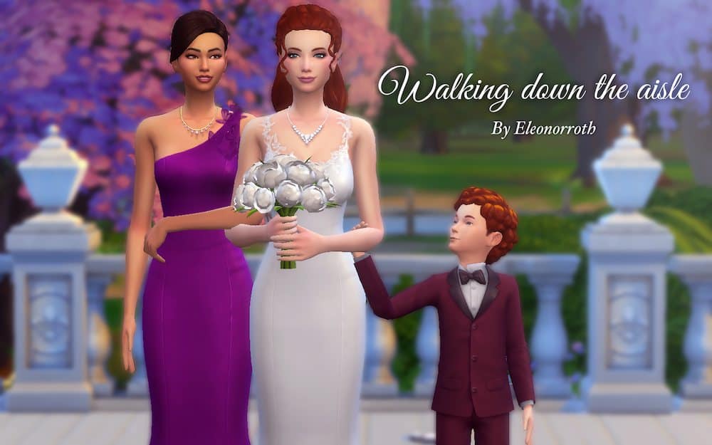 Sims 4 Walking Down the Aisle Pose Pack by