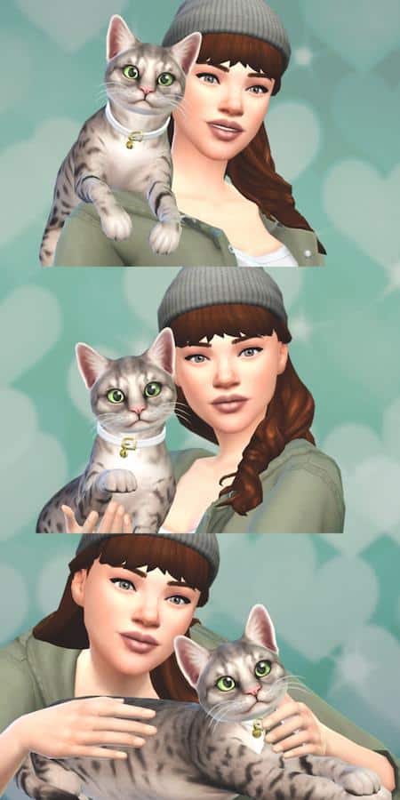 Sims 4 Gallery Poses with Cat