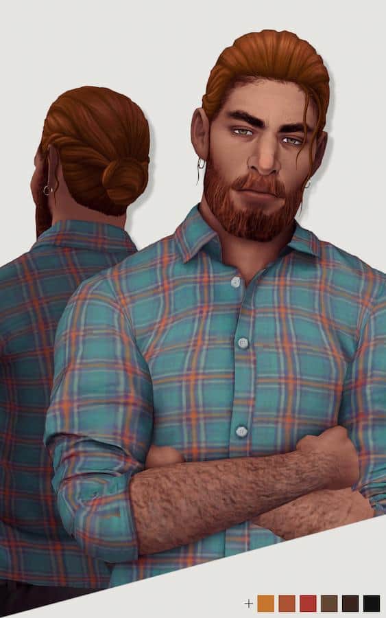 Sims 4 Man Bun CC
