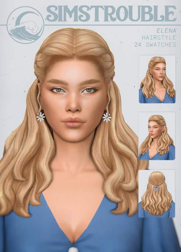 Sims 4 Wavy Hair CC