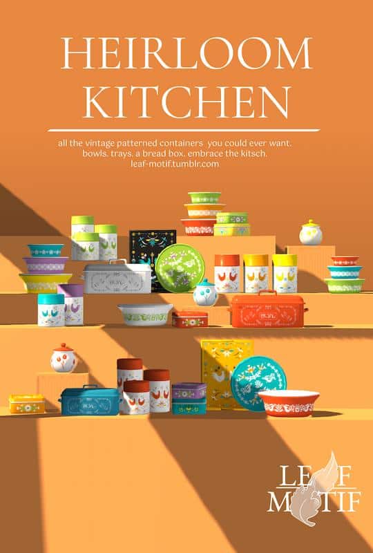 Heirloom Sims 4 Kitchen Clutter CC