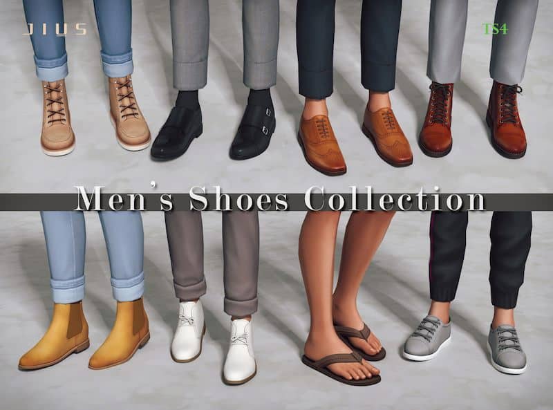 Sims 4 Male CC Shoes Pack