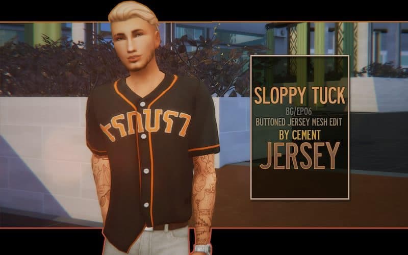 Sims 4 Male CC Sports Jersey