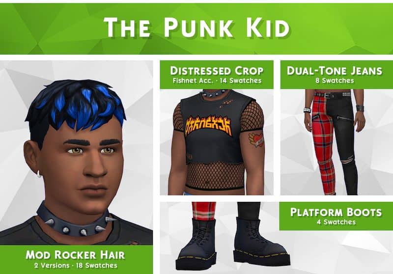 Sims 4 Punk CC for Teens