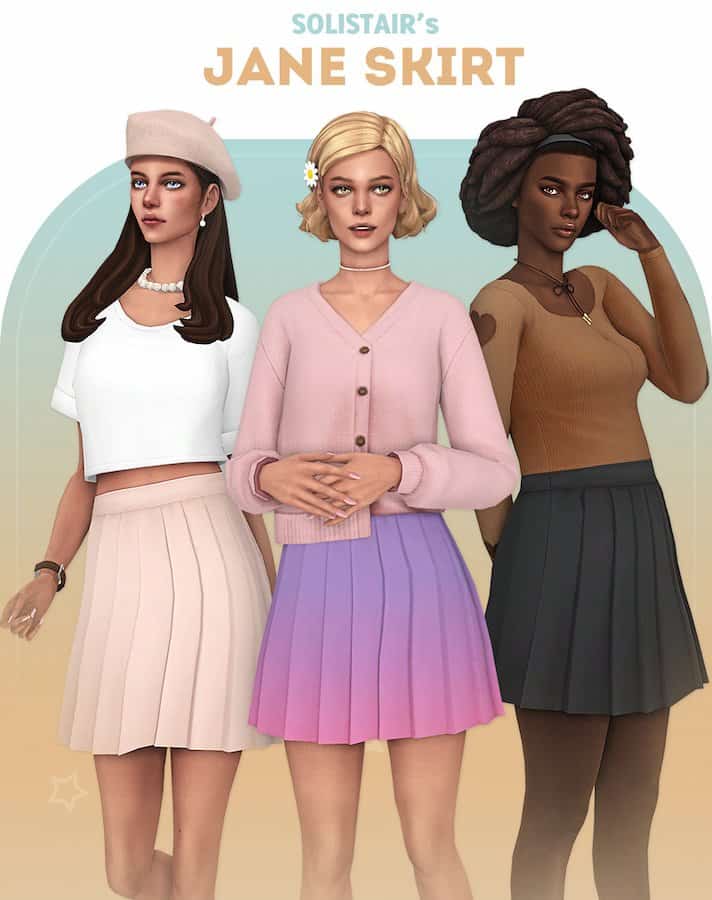 Jane CC Pleated Skirt