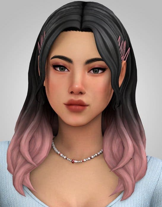 Giselle Sims 4 Ombre Hair Mod