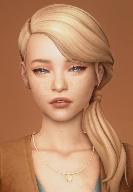 Yasmin Sims 4 Ponytail Hairstyle