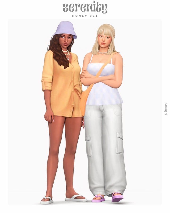 Honey Sims 4 CC Clothing Set