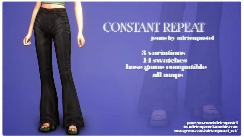 Constant Repeat Sims 4 Jeans Set