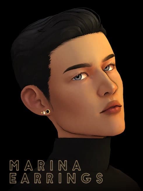 Marina Stud Earrings CC for Sims 4