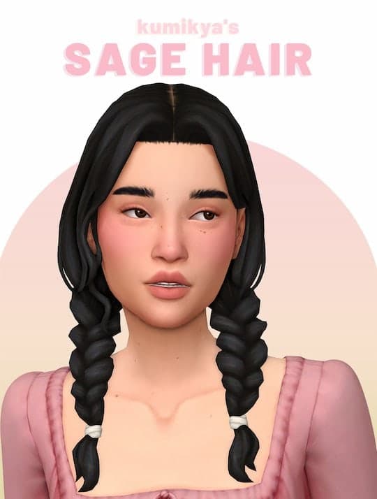Sage Sims 4 Braids Hair Mod