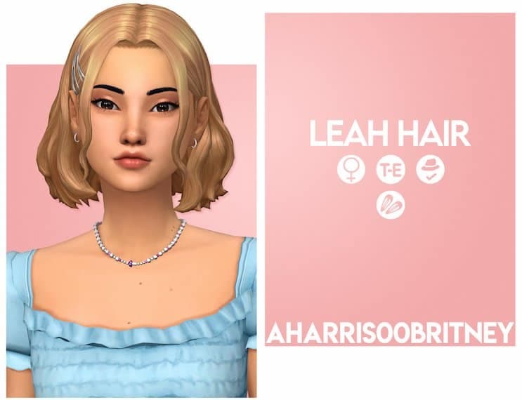 Short Wavy Sims 4 Hair Mod