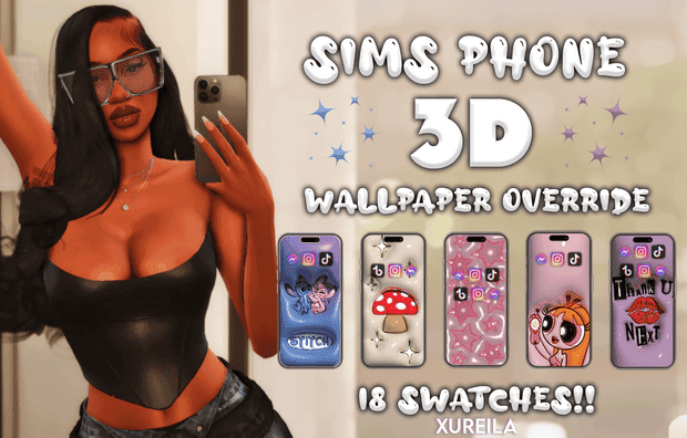 Sims 4 3D Phone Wallpaper Override