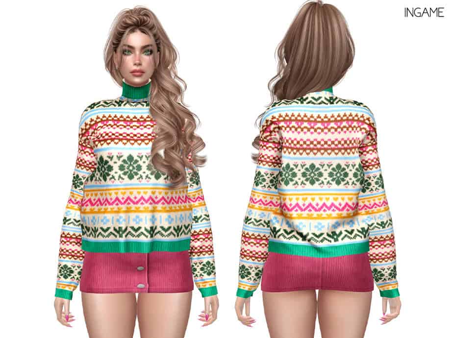 Cozy Fair Isle Turtleneck Sweater