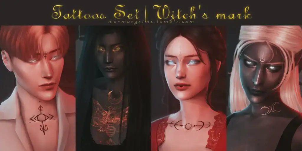 Witch’s Mark Tattoo Set
