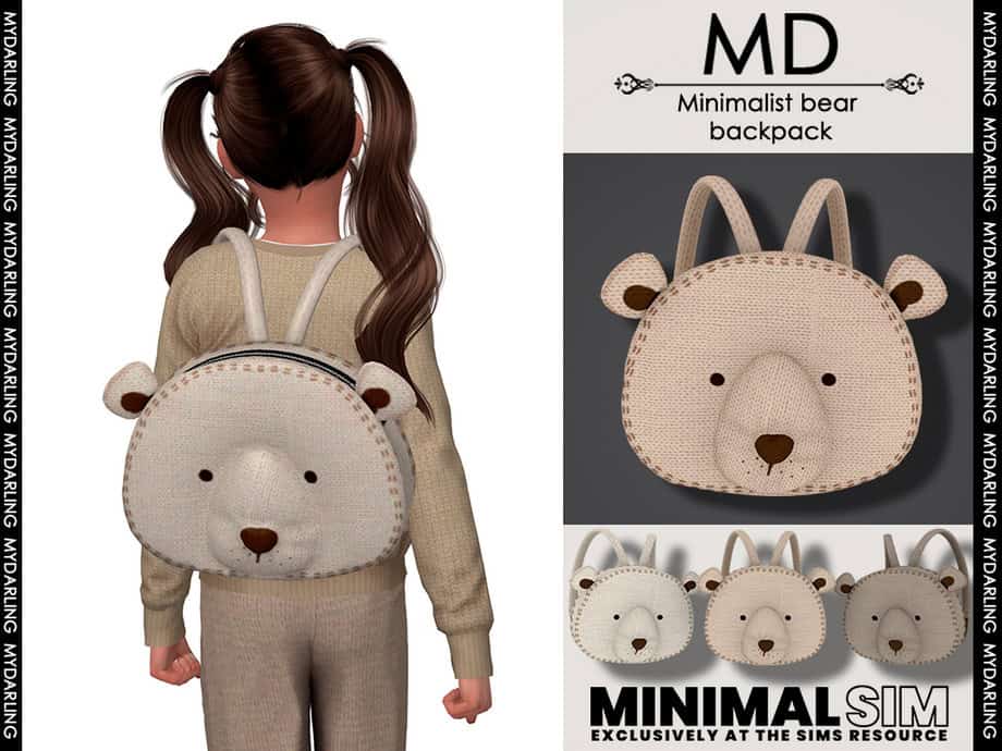 Minimalist Bear Backpack