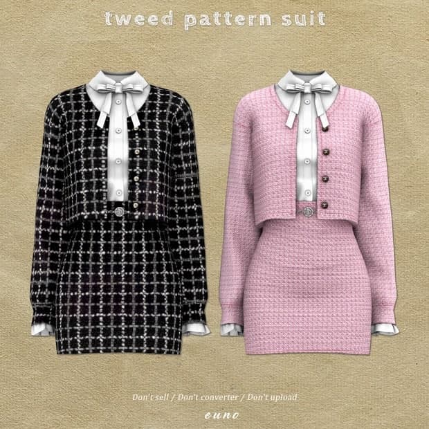 Tweed Pattern Suit