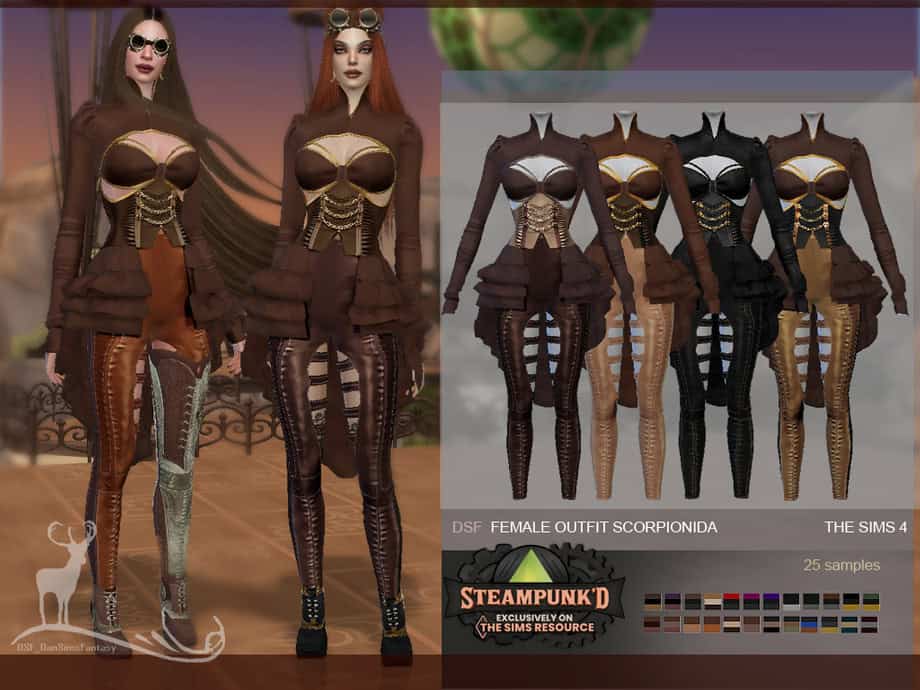Steampunked_Female Outfit Scorpionida