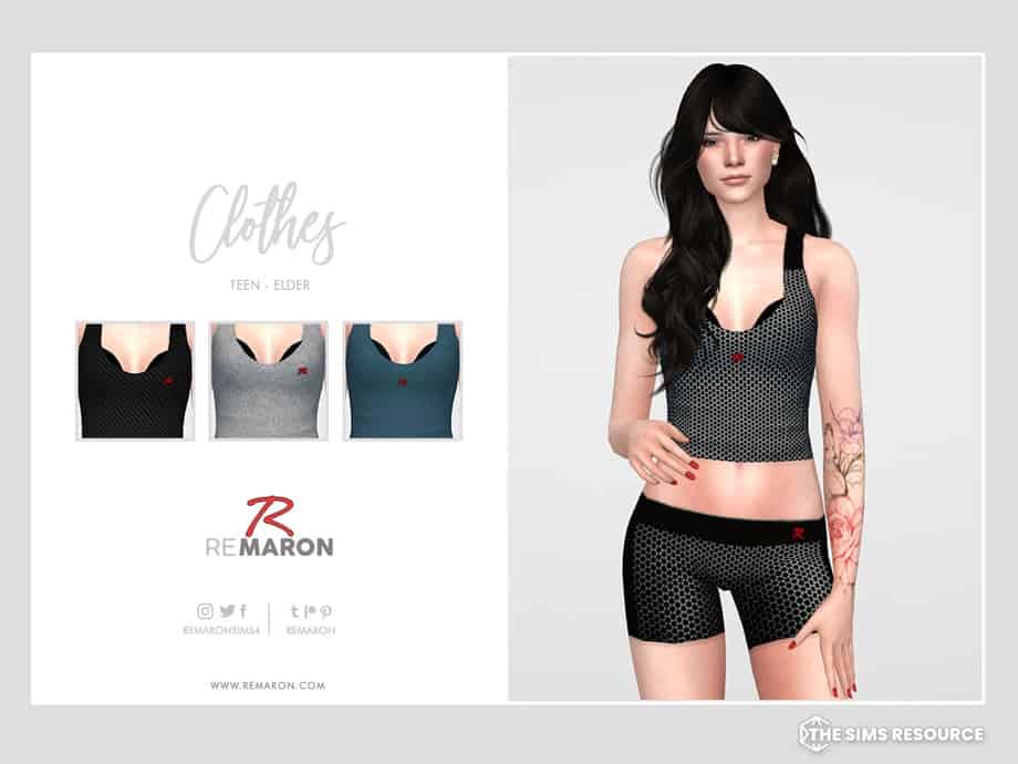 Gym Top 01 For Female Sim