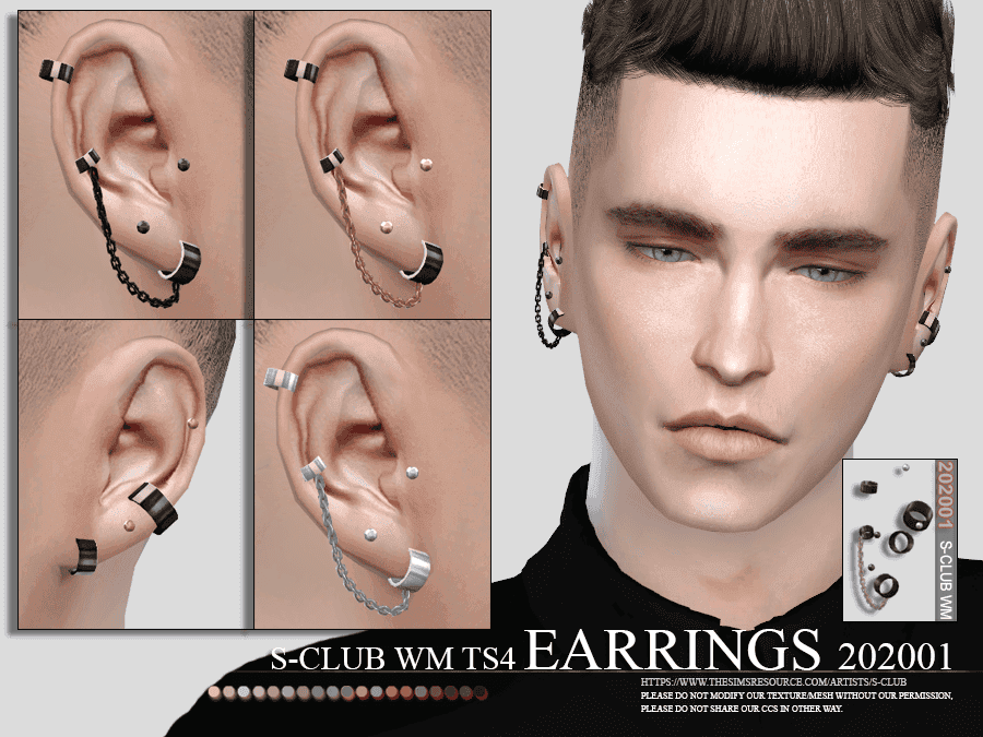 S-Club Ts4 Wm Earrings