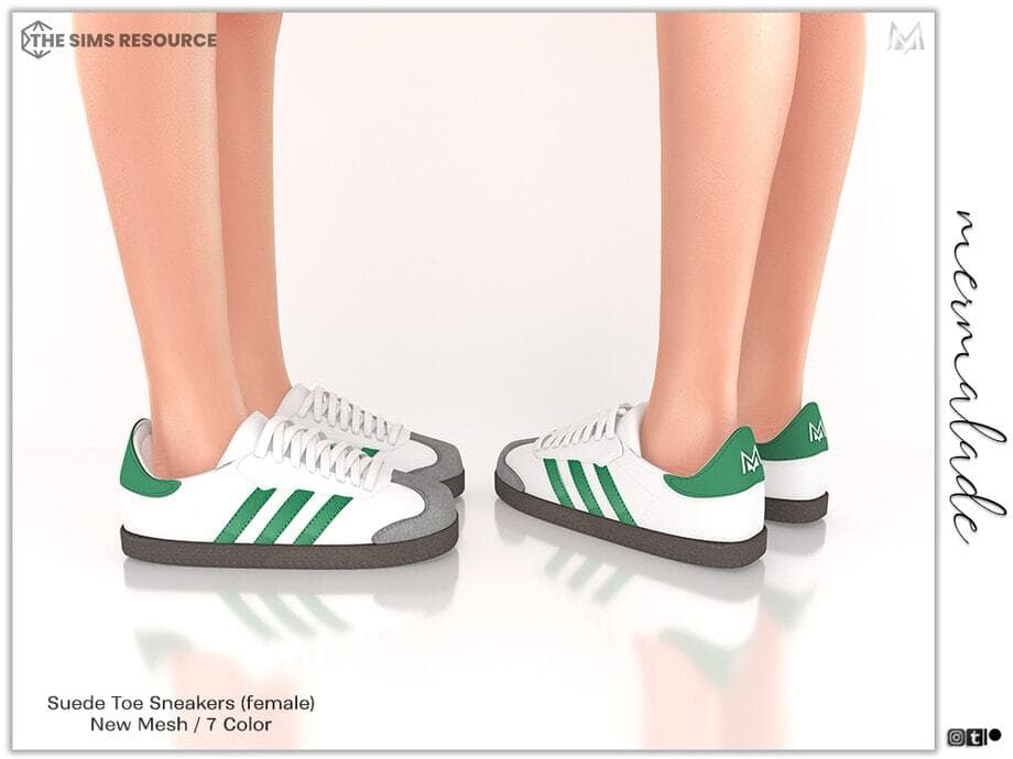Suede Toe Sneakers