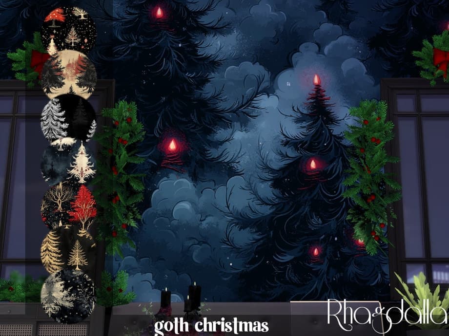 Goth Christmas Walls