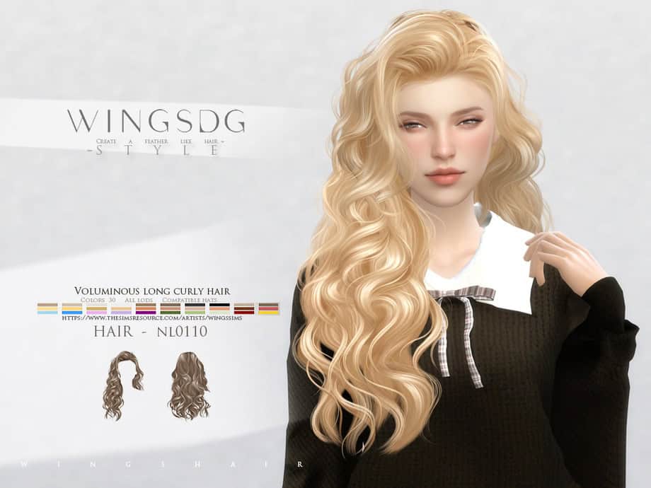 WINGS-NL0110 Voluminous Long Curly Hair
