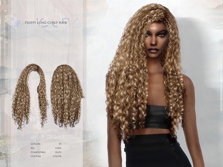 Fluffy Long Curly Hair