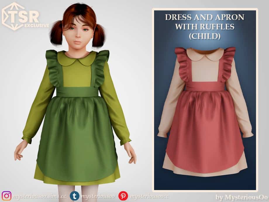 Dress and Apron with Ruffles
