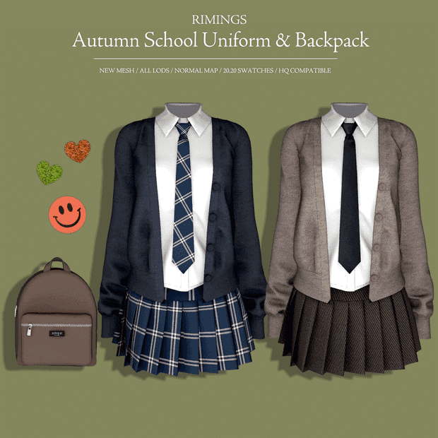 Autumn School Uniform and Backpack