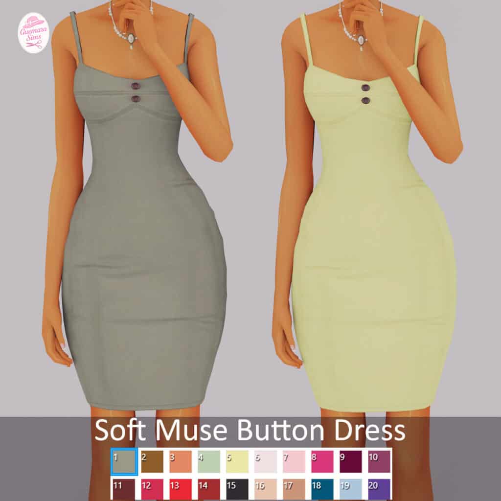 Soft Muse Button Dress