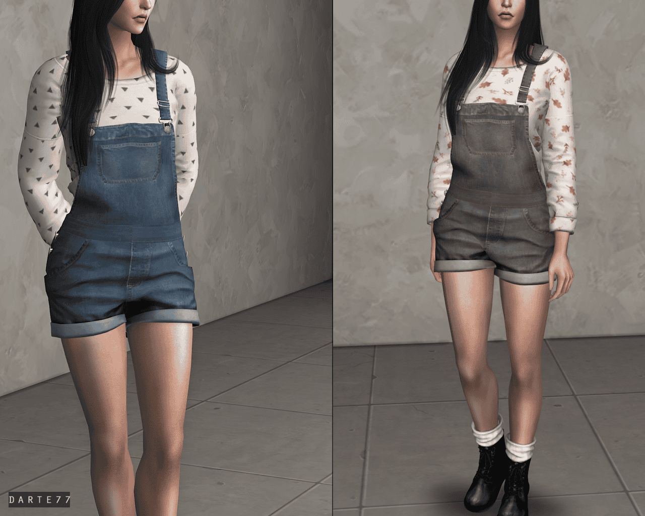 Cuffed Short Overall
