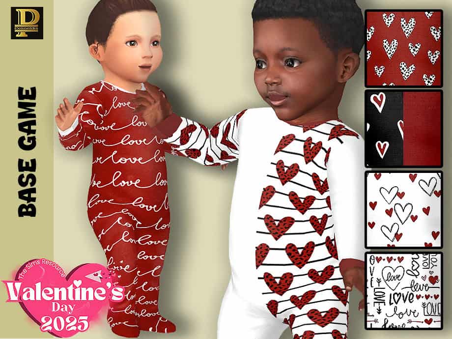 Infant Valentine Hearts Babygrow